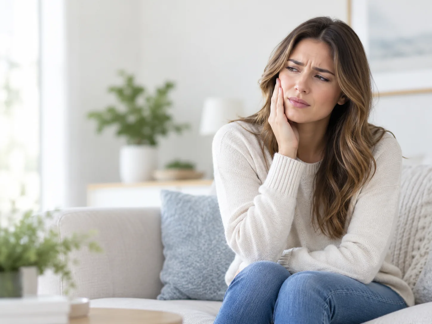 Patient experiencing tooth pain before seeking emergency dental care